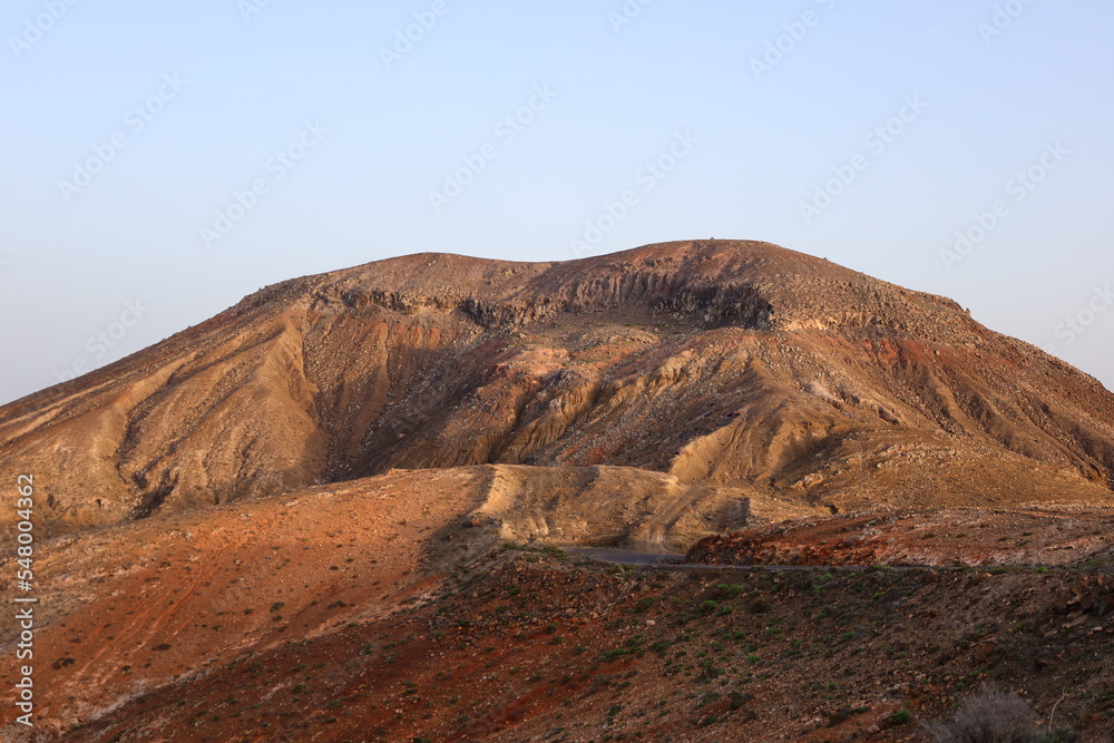 View in the mountain of Hendida to Fuerteventura