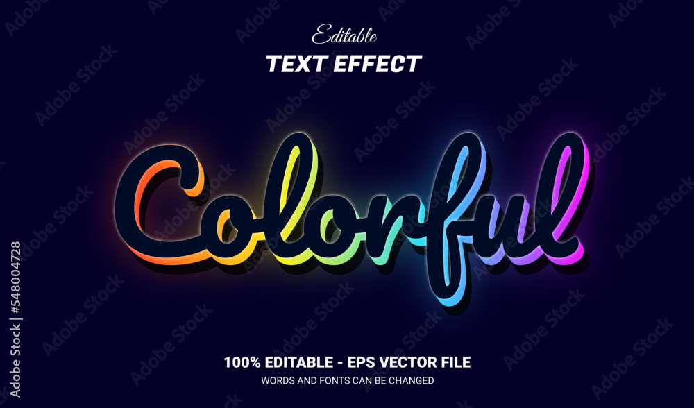 colorful editable 3d text effect colorful editable 3d text effect
