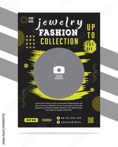 Jewelry Flyer Design, Jewelry Store Flyer Template, Jewelry Poster Design.