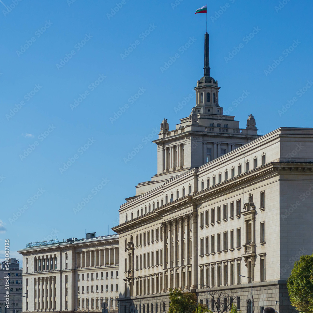 Bulgarian Parliament building in Sofia.