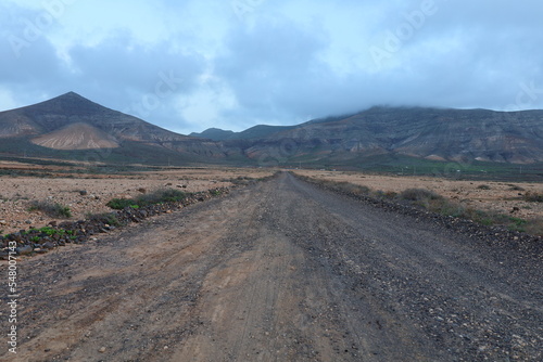 View on a road in Fuerteventura