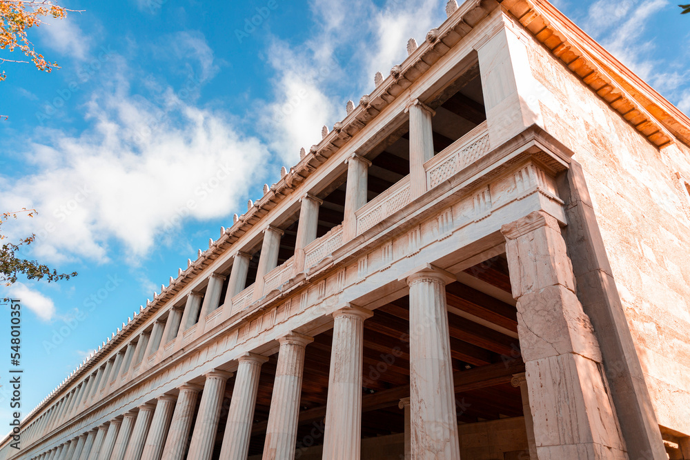 The Stoa of Attalos is a covered portico in the Agora of Athens, Greece