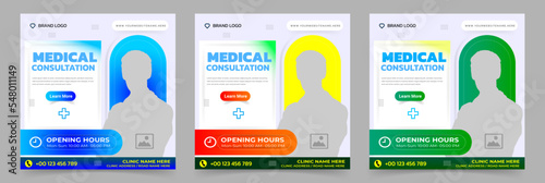 Healthcare or medical service promotion Social Media Post Layout ads banner
