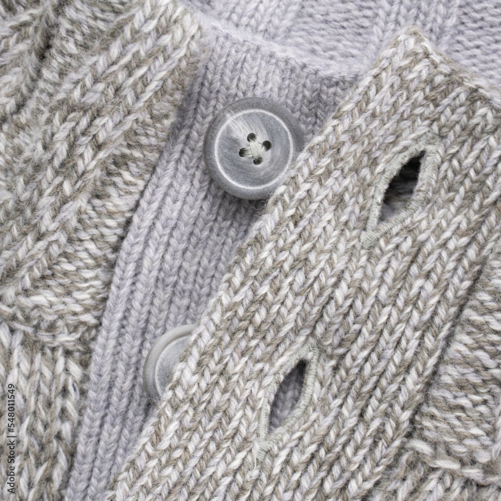 Neck of wool grey knitted button sweater Neck of wool grey knitted button sweater