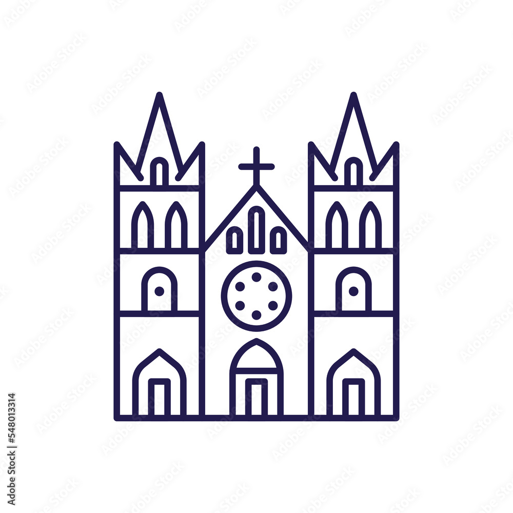 Christian Cathedral or Parish Church Icon