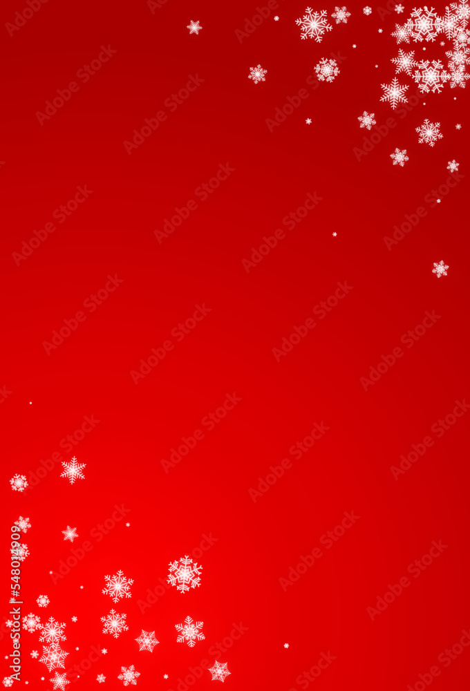 White Snowflake Vector Red Background. New Gray White Snowflake Vector Red Background. New Gray