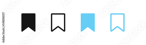 Bookmark icon. Save button symbol. Ribbon sign. Vector sign.