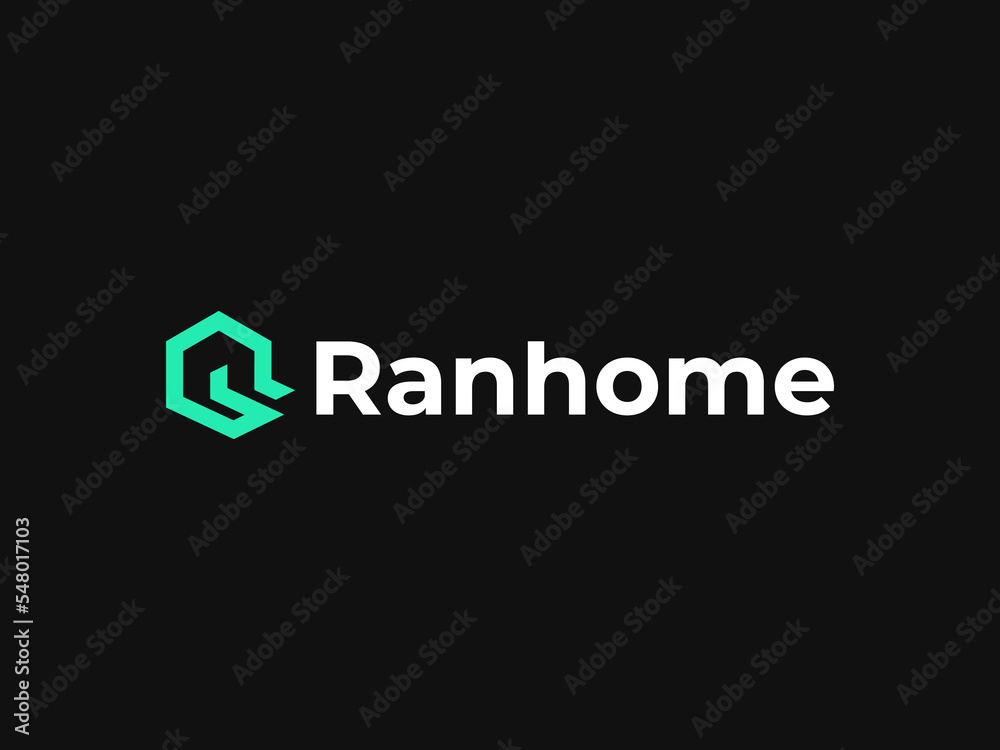 Home logo Real Estate Company, R home