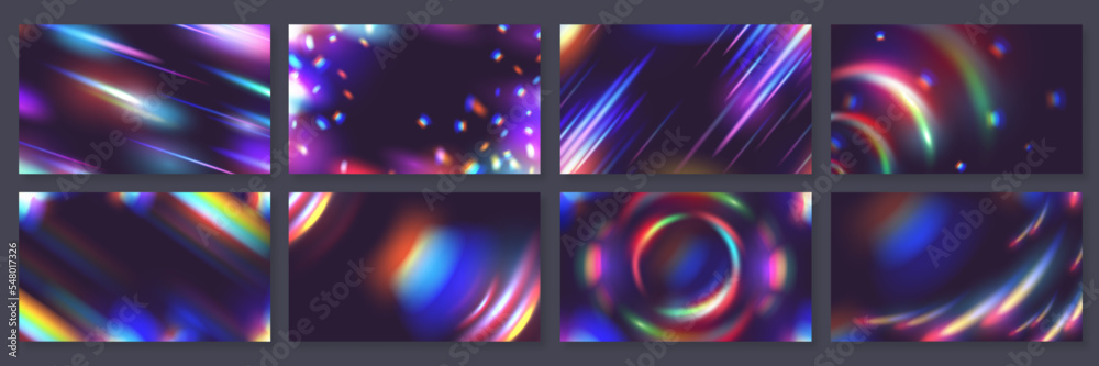 2210.m01.i006.n029.S.c15.2147645853 Prism light reflection backgrounds. Vector set