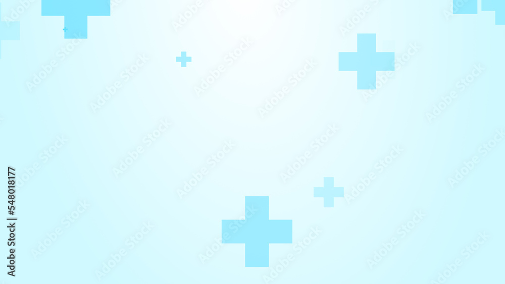 Obraz premium Medical white blue cross pattern background.