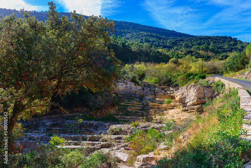 The spectacular Gorges du Congoust in the South of France near the village of Camplong d'Aude photo