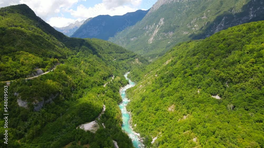 Rivière sauvage d'un parc naturel en Slovénie