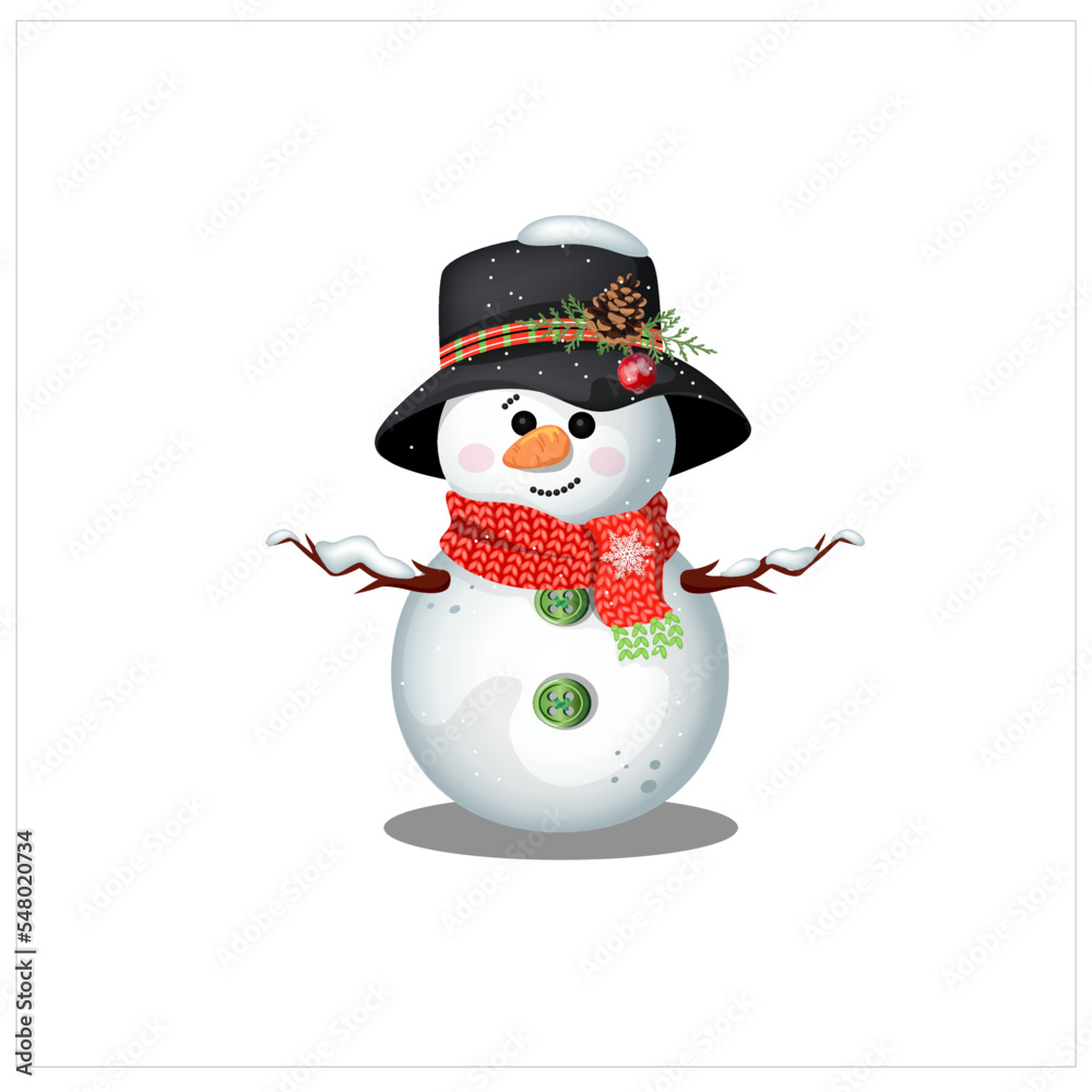 Snowman in a hat
