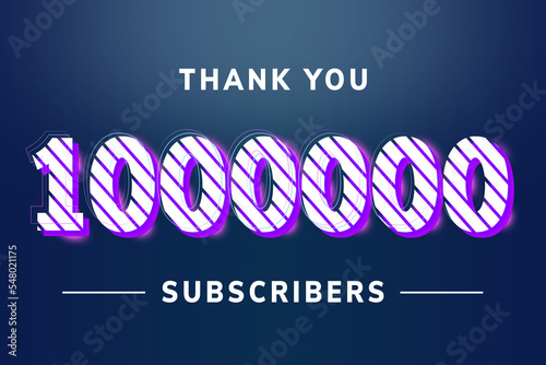 1000000 subscribers celebration greeting banner with Stripe Design