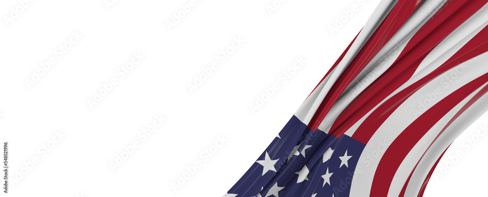 Fototapeta premium USA or america flag background with copy space png