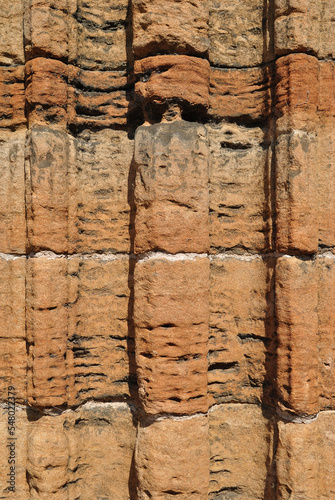 Wallpaper Mural Carved Molding on Ancient Textured Stone Wall in Close Up  Torontodigital.ca