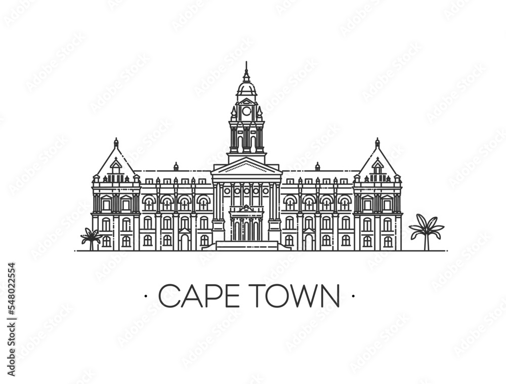 Fototapeta premium Cape Town City Hall. Cape Town travel landmark