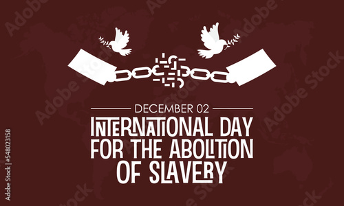 Vector illustration design concept of International Day for the Abolition of Slavery observed on December 2