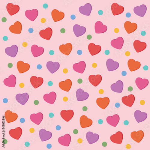 love concept , valentine day pink background wallpaper vector joyful love group of heart for shopping online banner decoration for love concept , valentine day couple in love illustration pink heart.