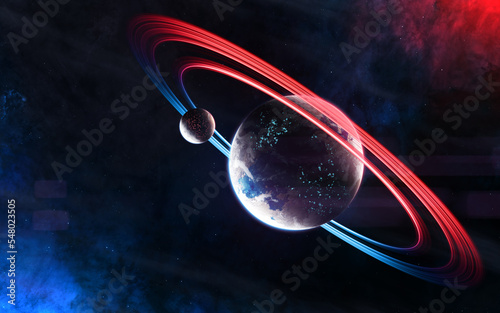 Fototapeta Naklejka Na Ścianę i Meble -  Planets in deep space. Science fiction. Elements of this image furnished by NASA