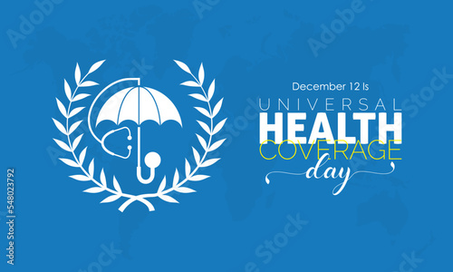 Vector illustration design concept of International Universal Health Coverage Day observed on December 12