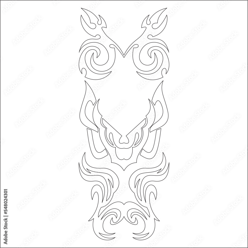 Set of tribal tattoos. EPS vector illustration without transparency.Tribal Tattoos in Black Color. Suitable For All Kind of Design (Web Page, Interface, Advertising, Polygraph and Other).