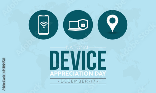 Vector illustration design concept of National Device Appreciation Day observed on December 17