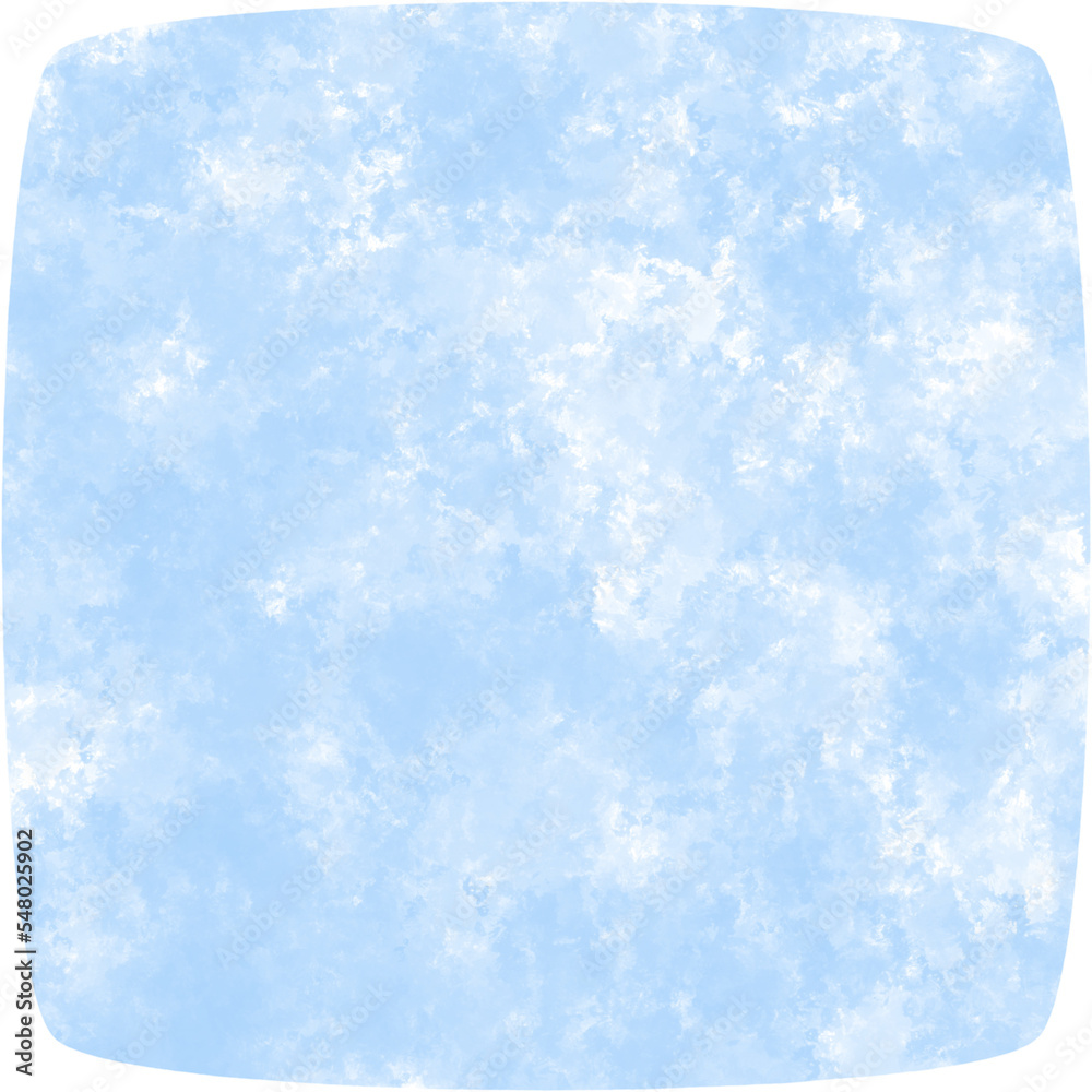 Blue watercolor rounded square 