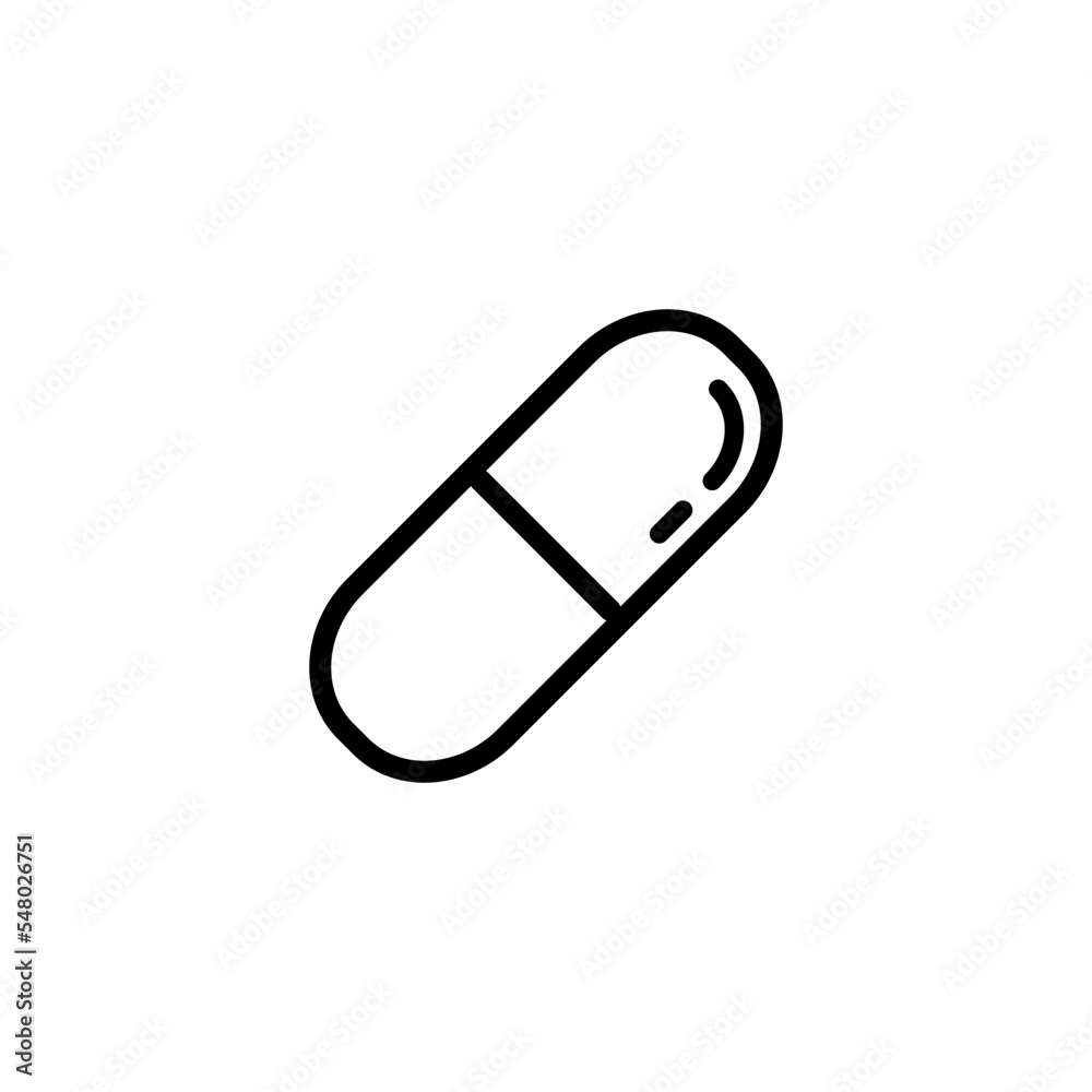 Pill icon vector logo design template Pill icon vector logo design template