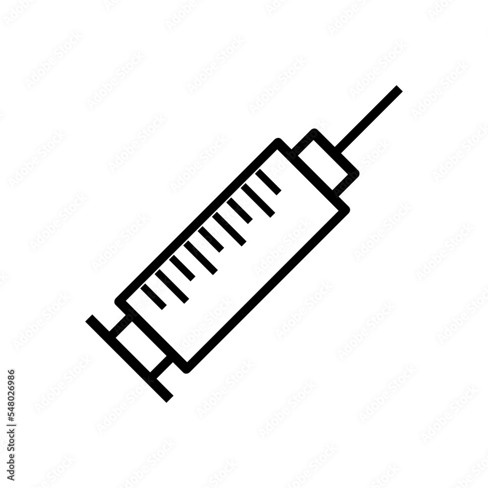 Syringe icon flat style illustration Syringe icon flat style illustration
