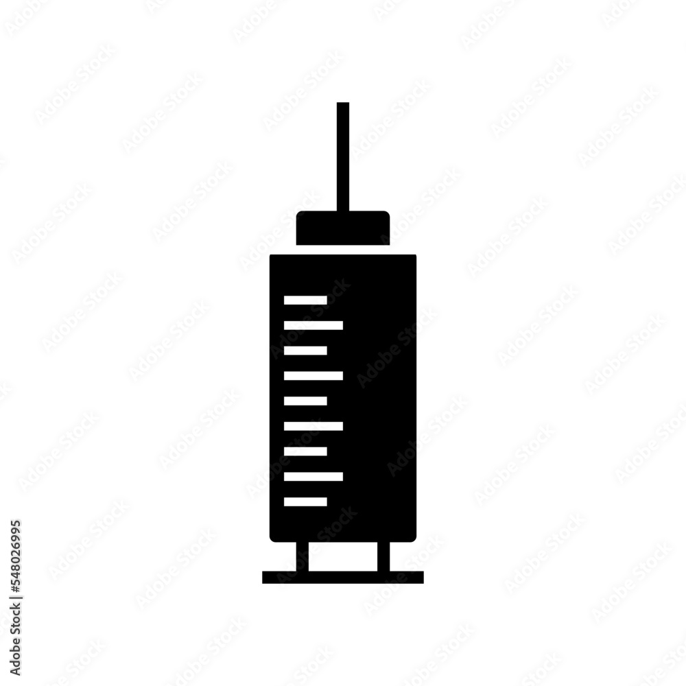 Syringe icon flat style illustration Syringe icon flat style illustration