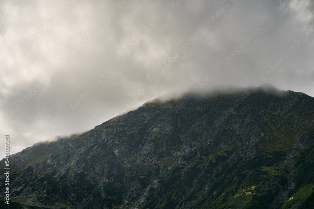 mountain range and layers of green hill mountain in Zakopane, Poland