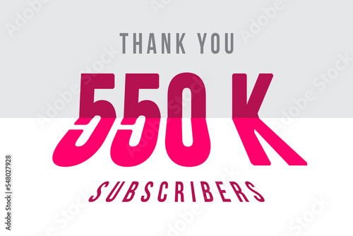 550 K  subscribers celebration greeting banner with Tiled Design