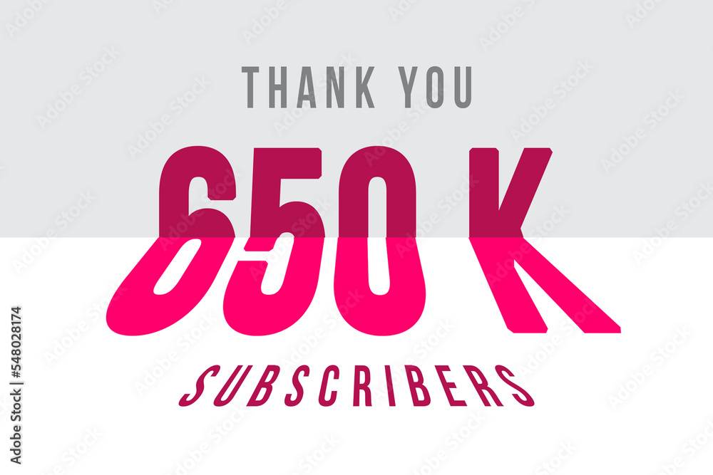 650 K  subscribers celebration greeting banner with Tiled Design