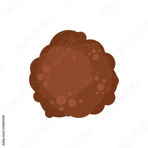 Meatball isolated. Food meat ball. Vector illustration photo