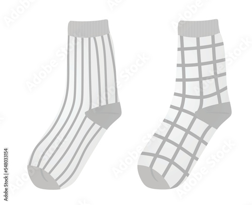 Line pattern sock. vector illustration