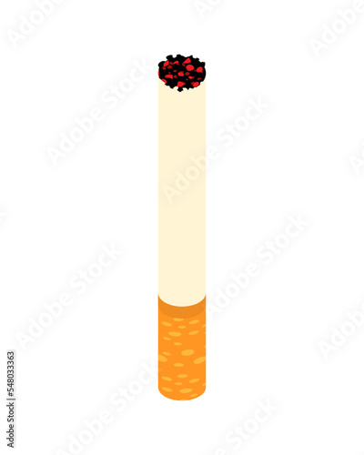 Cigarette isometric style isolated. Vector illustration