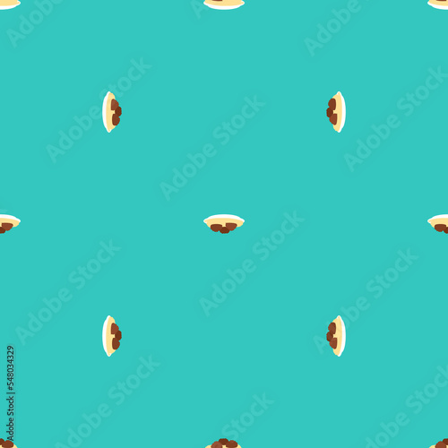 Meatball with pasta pattern seamless. food background. Vector texture