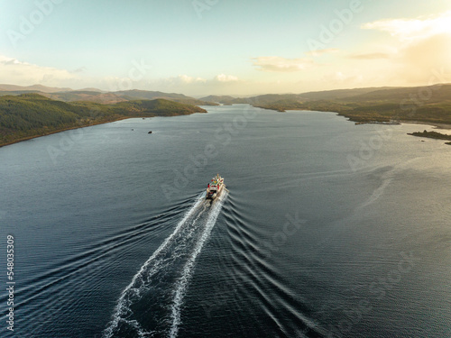 Ferry Transporting Vehicles Passengers and Cargo Aerial ViewPassenger Ferry 5