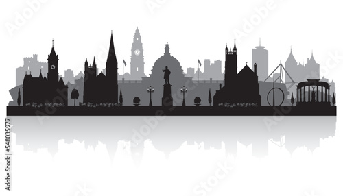 Cardiff Wales city skyline silhouette