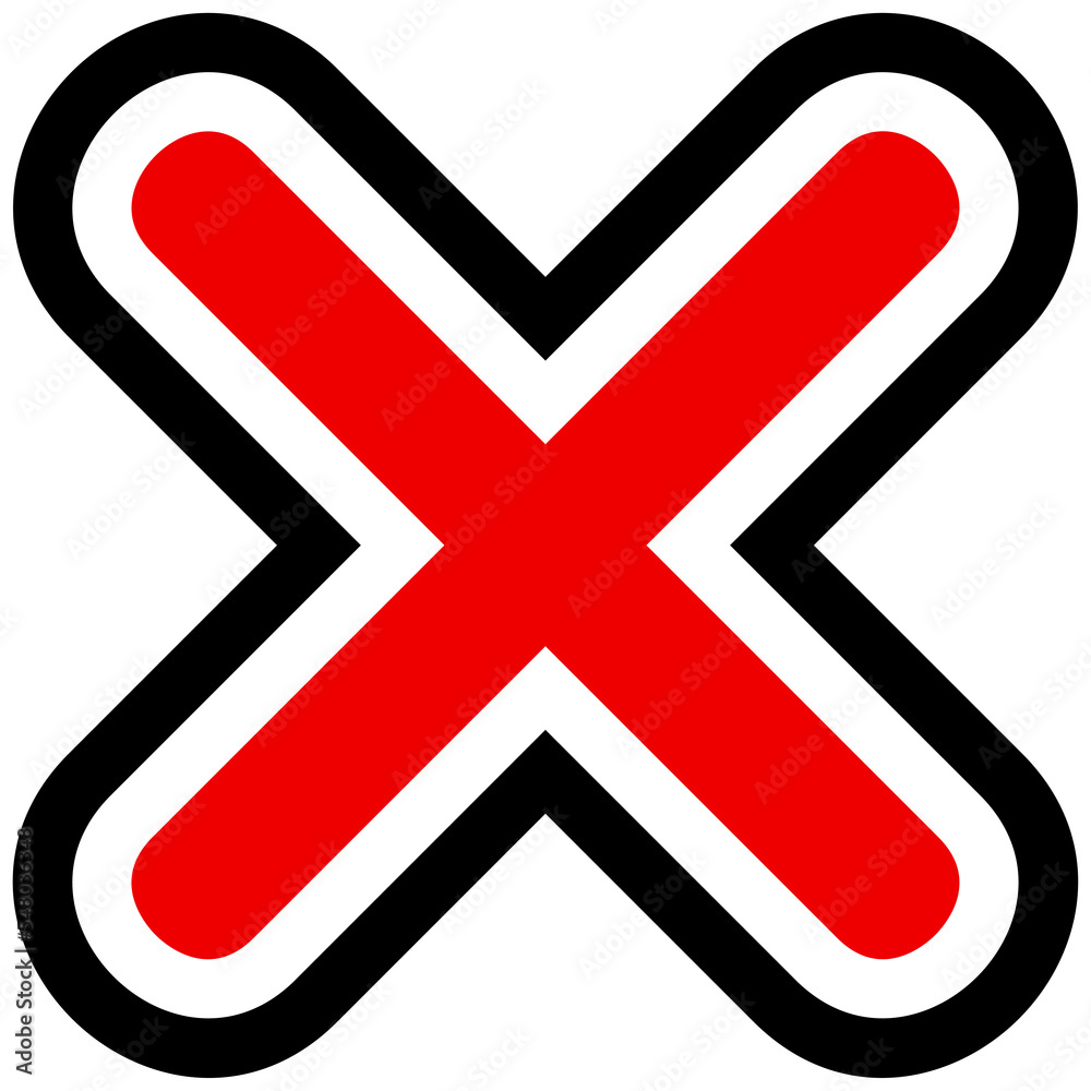 Obraz premium red wrong mark symbol