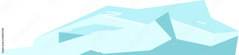 Pieces of ice and snow chunks, big icebergs, severe frost elements for design, snowflakes cartoon style, vector illustration Pieces of ice and snow chunks, big icebergs, severe frost elements for design, snowflakes cartoon style, vector illustration