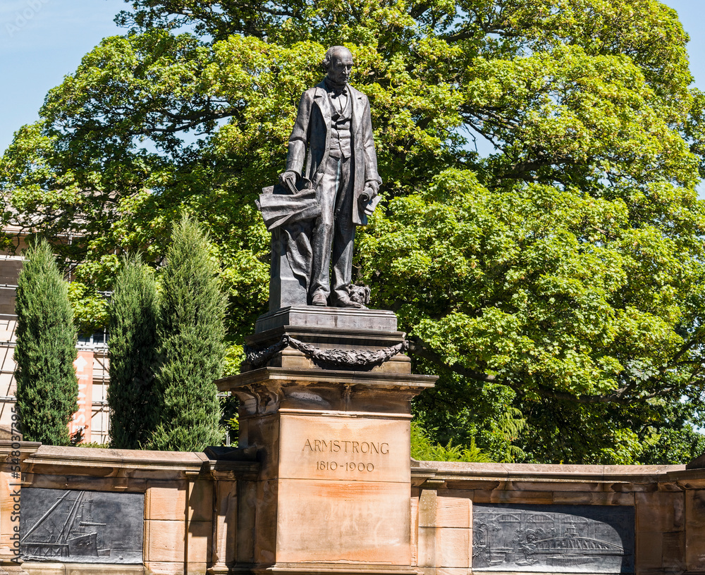 Statue of Lord Armstrong in Newcastle upon Tyne, UK