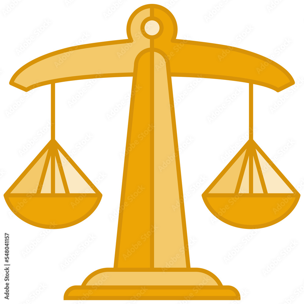 justice scale, balance scale icon illustration justice scale, balance scale icon illustration