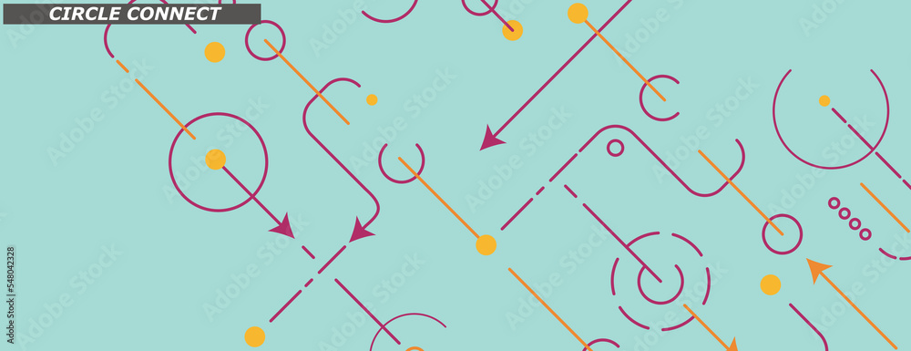 Creative illustration with geometric shapes and lines and arrows. Vector technology design. Connect creative background Creative illustration with geometric shapes and lines and arrows. Vector technology design. Connect creative background