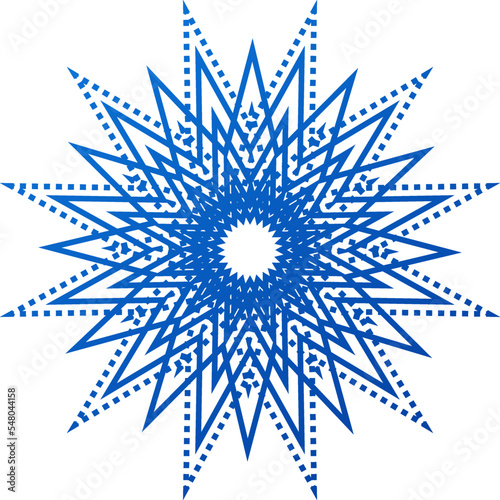 Snowflake symbol isolated on white winter background, icon frozen frost star Christmas decoration winter flakes elemets Xmas holiday design illustartion