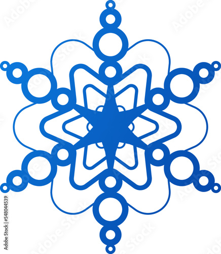 Snowflake symbol isolated on white winter background, icon frozen frost star Christmas decoration winter flakes elemets Xmas holiday design illustartion