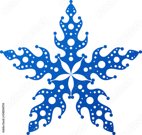 Snowflake symbol isolated on white winter background, icon frozen frost star Christmas decoration winter flakes elemets Xmas holiday design illustartion