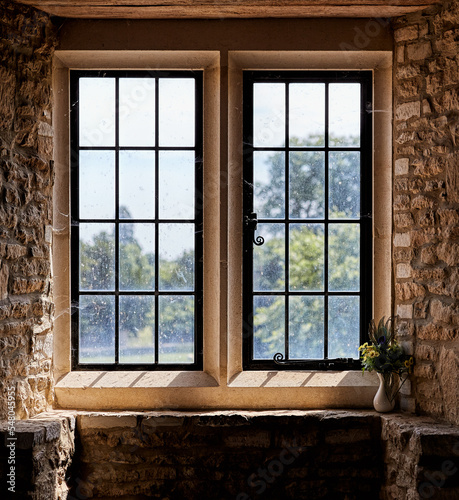 old window in the old house