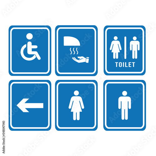 wc sign and toilet